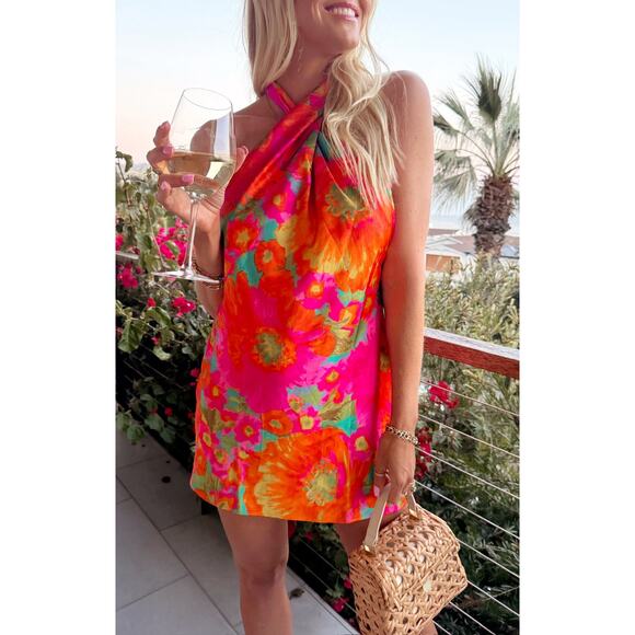 Show Me Your MuMu Dresses & Skirts - Show Me Your Mumu Jasmine Tie Floral Mini Dress in Miss Malibu XL